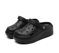 Ladies Non Slip Clogs Casual Platform Clogs Mules Platform Clogs Platform Garden Sandals-Extra 2.36 inches Black 4.5