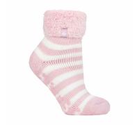 Ladies Non Slip Thermal Low Cut Ankle Slipper Bed Socks with Grips