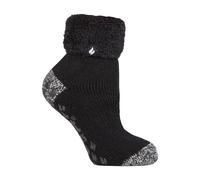 Ladies Non Slip Thermal Low Cut Ankle Slipper Bed Socks with Grips