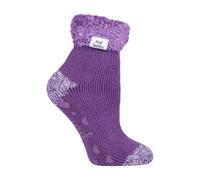 Heat Holders - Womens Fluffy Quarter Bed Socks Non Slip Slipper Socks