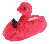 Ladies Novelty Plush Flamingo Slippers (Small) Pink