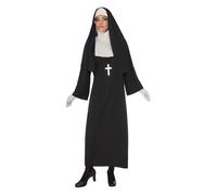 Ladies Nun Costume Religious Figure Adults Nuns Fancy Dress Outfit