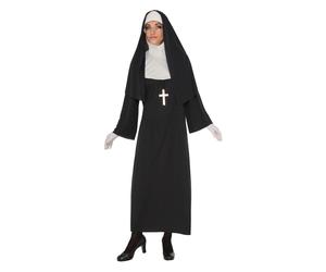Ladies Nun Costume Religious Figure Adults Nuns Fancy Dress Outfit