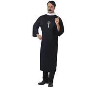 Ladies Nun Mens Priest Couples Fancy Dress Costume Vicar Nuns New S-XL