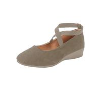 Ladies oafers Shoes Size 4 Women's Soft Leather Flat Light Steps Elegant Walking Flat Wedding Shoes for Bride Lace (Khaki, 5.5)