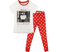 Ladies Official Character Pyjamas Pyjama Set Pjs Nightwear Lounge Bottoms Cuffed T Shirt Womens Gift Love Actually (Love Is All Around) 20-22