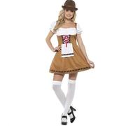 Smiffys Bavarian Beer Maid Costume, Brown (Size M)
