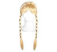 Ladies Oktoberfest Blonde Plait Wig - Pack of 2 - Blonde Wig with Two Long Plaits - Adults Oktoberfest Bavarian Fancy Dress Costume Accessory