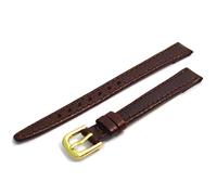 Ladies Open Ended Leather Watch Strap/Band for Vintage Watches 10mm wide Brown G