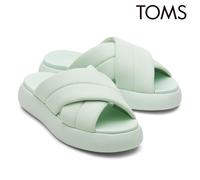 Toms Mallow Crossover Slides Womens - Green Mixed Material - Size UK 8