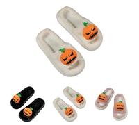 Ladies Open Toe Slippers, Halloween Slippers Women Pumpkin, Memory Foam Shoe Christmas Soft Plush Home Slipper Warm Spooky Shoes Winter Cloud House Slipper For Indoor Or Outdoor Footwear