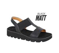 Ladies Open Toe Wedge Sandals Cipriata L221 Stretch Fit Elasticated Strap Shoes