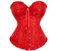 Ladie's Overbust Corset - Steel Boning Corsets Top Lace Up Waist - Busk Front Closure,for Women Halloween,Christmas,Pirate Party,Wedding,Cosplay,Gothic Costumes Plus Size Bustier Lingerie Bodyshaper
