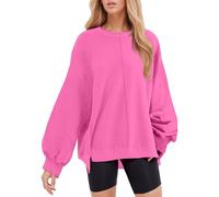 Ladies Oversized Hoodies Kawaii Print Hoodie Sweatshirt Top Jumper Jacket Casual Pullover Tops Fall Winter Pattern Autumn Thermal Fleece Solid Color Warm Stylish Hot Pink