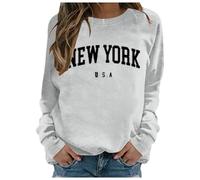 Ladies Oversized Hoodies Long Sleeves Sweatshirts Sweatshirt Top Jumper Jacket Sweaters Cute Loose Fall Winter Pattern Print Autumn Thermal Fleece Tops Uni-Sex Plain Light Gray