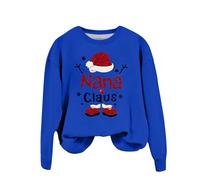 Ladies Oversized Hoodies Soft Stretchable Hoodie Top Y2K Gothic Sweatshirt Sweaters Cute Loose Fall Winter Pattern Print Fuzzy Fluffy Festival Outfits Athletic Wear Blue