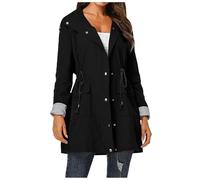 Ladies Oversized Sweatshirt Christmas Hoodie Warm Jumpers Warm Clothes for Women Sequin Jackets for Women Big Fluffy Hoodie Navy Blue Cardigan Long Black Coat (Black,XL)