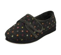 Ladies Padders Lotty Wide Fitting Hook & Loop Slippers