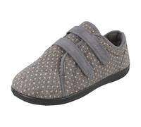 (UK 3, Grey) Ladies Padders Slipper Shoes Duo - 2E/3E Fit