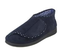 Padders Womens Ladies Slippers 2E Fit Vulcanised Navy Size 4