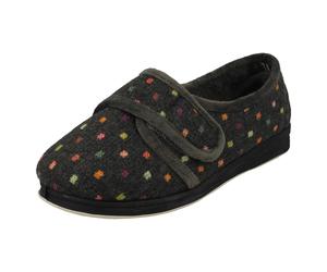 Ladies Padders Wide Fitting Hook & Loop Slippers 'Lotty'