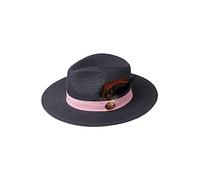 Ladies Panama Hat with Feather Womens Summer Fedora Hats Trilby Headwear
