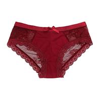Ladies Pants Underwear Women Sexy Lace Panties Women Bow Briefs Panties Lace Underwear Underwear Pants Wine