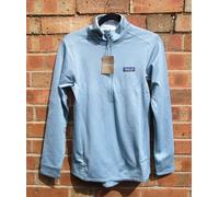 Ladies Patagonia Womens R1 Daily Half Zip Plume Grey Steam Blue, Medium 36" BNWT