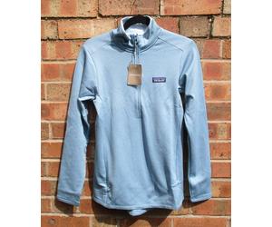 Ladies Patagonia Womens R1 Daily Half Zip Plume Grey Steam Blue, Medium 36" BNWT