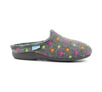 Ladies Peanut Grey Mule Slipper 5 Grey