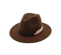 Ladies Pearls Wool Blend Fedora Hat Elegant Fedora Hat Panama Style Bowler Cap Panama Caps Brim Flat Church Derby Cap for Women Felt Pork Pie Hat Clearance Z1_Coffee