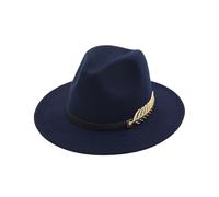 Ladies Pearls Wool Blend Fedora Hat Elegant Fedora Hat Panama Style Bowler Cap Panama Caps Brim Flat Church Derby Cap for Women Felt Pork Pie Hat Clearance Z1_Navy
