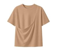 Ladies Pet Pouch Novelty T-Shirt - Cat Dog Pocket Funny Top, Short Sleeve Crewneck Casual Blouse, Baggy Comfort Tee for Summer and Going Out UK