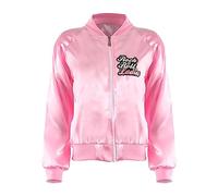 Ladies Pink Rock N Roll Jacket - XLarge - Pink Jacket With “Rock N Roll Ladies” Printed on Front and Back - Perfect for Classic Movie Fancy Dress, Shows, Group Dress Up and Other Fancy Dress Events