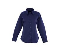 Uneek Clothing Ladies Pinpoint Oxford Full Sleeve Shirt – Light Blue Size S