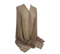 Ladies Plain Glitter Stardust Sparkle Scarf Sarong Hijab Wrap Lovely Colours (Beige)