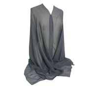 Ladies Plain Glitter Stardust Sparkle Scarf Sarong Hijab Wrap Lovely Colours (Grey)