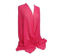 Ladies Plain Glitter Stardust Sparkle Scarf Sarong Hijab Wrap Lovely Colours (Hot Pink)