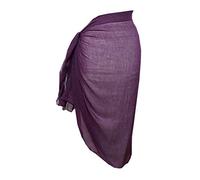 Ladies Plain Glitter Stardust Sparkle Scarf Sarong Hijab Wrap Lovely Colours (Plum Purple)