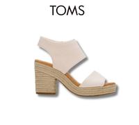 Ladies Platform Heel TOMS Cutout Padded Zip Summer Holiday Lightweight Sandals