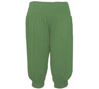 Ladies Plus Size ¾ Leggings Alibaba Trousers Summer Casual Wear Harem Pants Womens Loungewear Comfy Baggy Trousers Plain Ali Baba Bottoms Pants Khaki UK 16-18