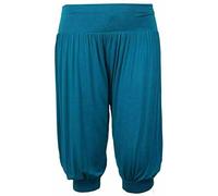FASHION FAIRIES Womens ¾ Yoga Pants Lounge Trousers Cuffed Harem Trousers Belly Dance Pants Ladies Summer Casual Wear Alibaba Trousers Egyptian Genie Themed Pants Leggings Teal UK 20-22