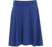 Ladies Plus Size Plain & Printed Flared Skater Skirt - Women’s Elastic Waist Midi A-Line Swing Skirt, Lightweight Casual Everyday & Summer Fashion Wear UK Sizes 14-28 Royal Blue