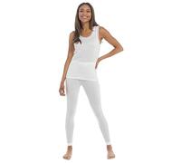 Ladies Pointelle Thermal Sleeveless Vest Size 18-20 White