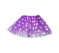 Ladies Polka Dot Rock and Roll 50's 60's Style Skirt Women's Tulle Skirt Women's Teen Tutu Skirt Teen Adult Classic Elastic 3 Layered Tulle for Dress-up Parties Dancing for Women and Teens Purple