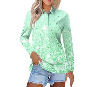 Ladies Polo Shirts Long Sleeve Cotton Plus Size Graphic Polos Golf Polo Shirts for Women UK Collared Tennis Work Tops Sports Gym Running Sun Protection T-Shirt Casual Work Blouses Activewear