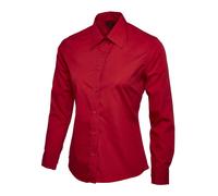 Ladies Poplin Full Sleeve Shirt Womens Office Workwear Formal Work Blouse Top