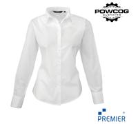Ladies Poplin Long Sleeve Blouse 30 Colours Sizes 6-26 Easy Care Premier PR300