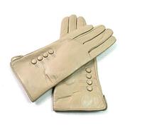Ladies Premium Genuine Leather Gloves (X Large, Beige)