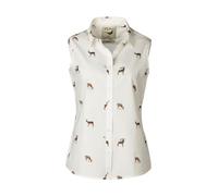 Ladies Printed Country Patterned Skirts Sleeveless Women's Animal Blouses (UK, Numeric, 8, Regular, Regular, Deer)